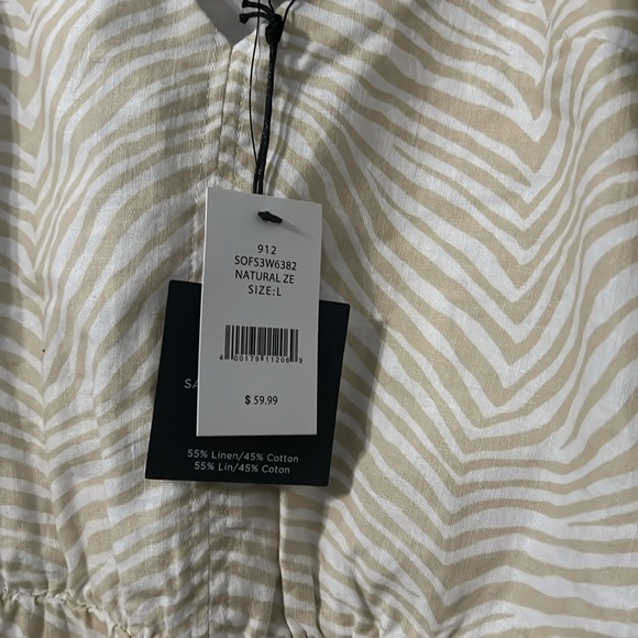 Saks Fifth Avenue Linen/Cotton Dress - Picture 4 of 5